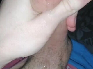 'MASSIVE jizz flow WHILE wanking WITH MY ample RUSSIAN manhood AT NIGHT'