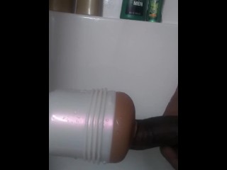 Fleshlight in he douche