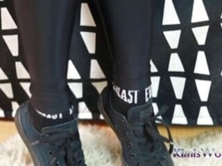 Sneaker have fun with superb dark-hued Fishnet tights & Socks