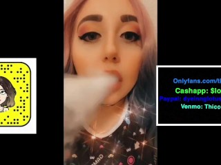 'Emo emo dame Vaping massive Rips inhale Out Step sister in law Cuck'