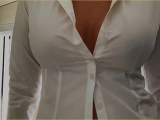 'Wifey humid tee-shirt Compilation yam-sized titties No brassiere - ðŸ”¥âž¡ï¸OF @wifeydoespremium'