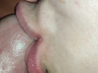 Top sensuous suck off ever. Sexwife throating pecker. Closeup. ASMR.