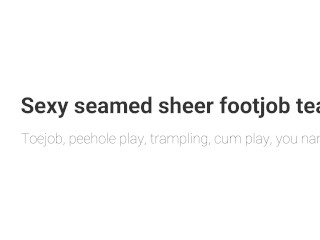 'Sexy seamed sheer Cervin nylons feet wank teaser'