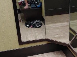 'Real Public Dressing guest room suck off and hump! '
