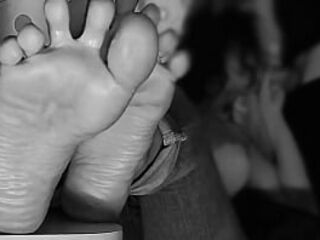 My puckered feet Are In Front Of Your Face While I&#039_m providing Another stud A bj