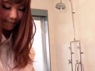 Extraordinaire asian cougar Anju Akane showers her immense udders