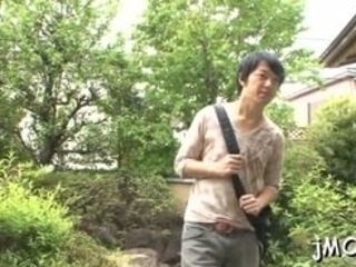 Sweltering japanese mature runs her tongue over paramours bod