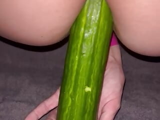 Brief joy with my cucumber ass fucking