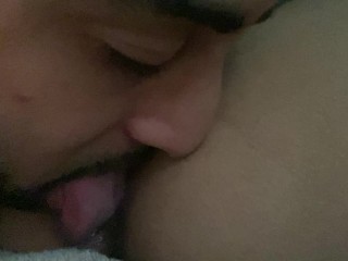 'Daddy slurping my pinkish edible vulva and ass'