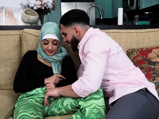 Devout Muslim Arab gal with pierced puffies